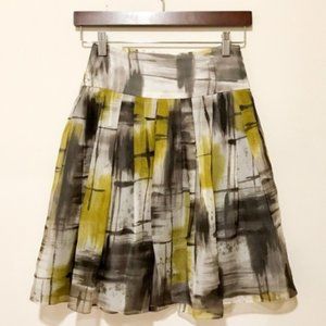 Vera Wang Lavender Label Printed Organza Skirt